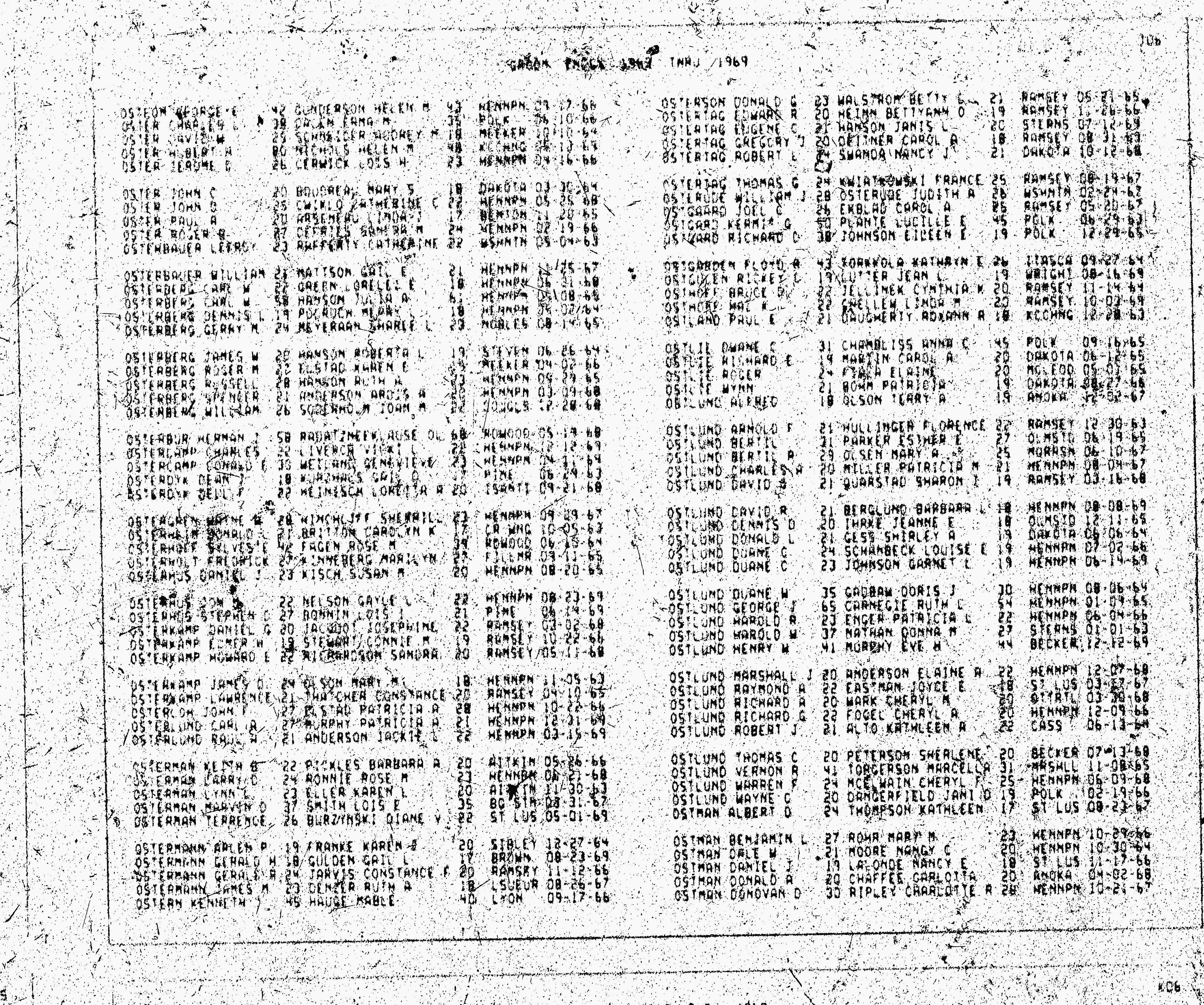 Minnesota, Marriage Index, 1958-2001