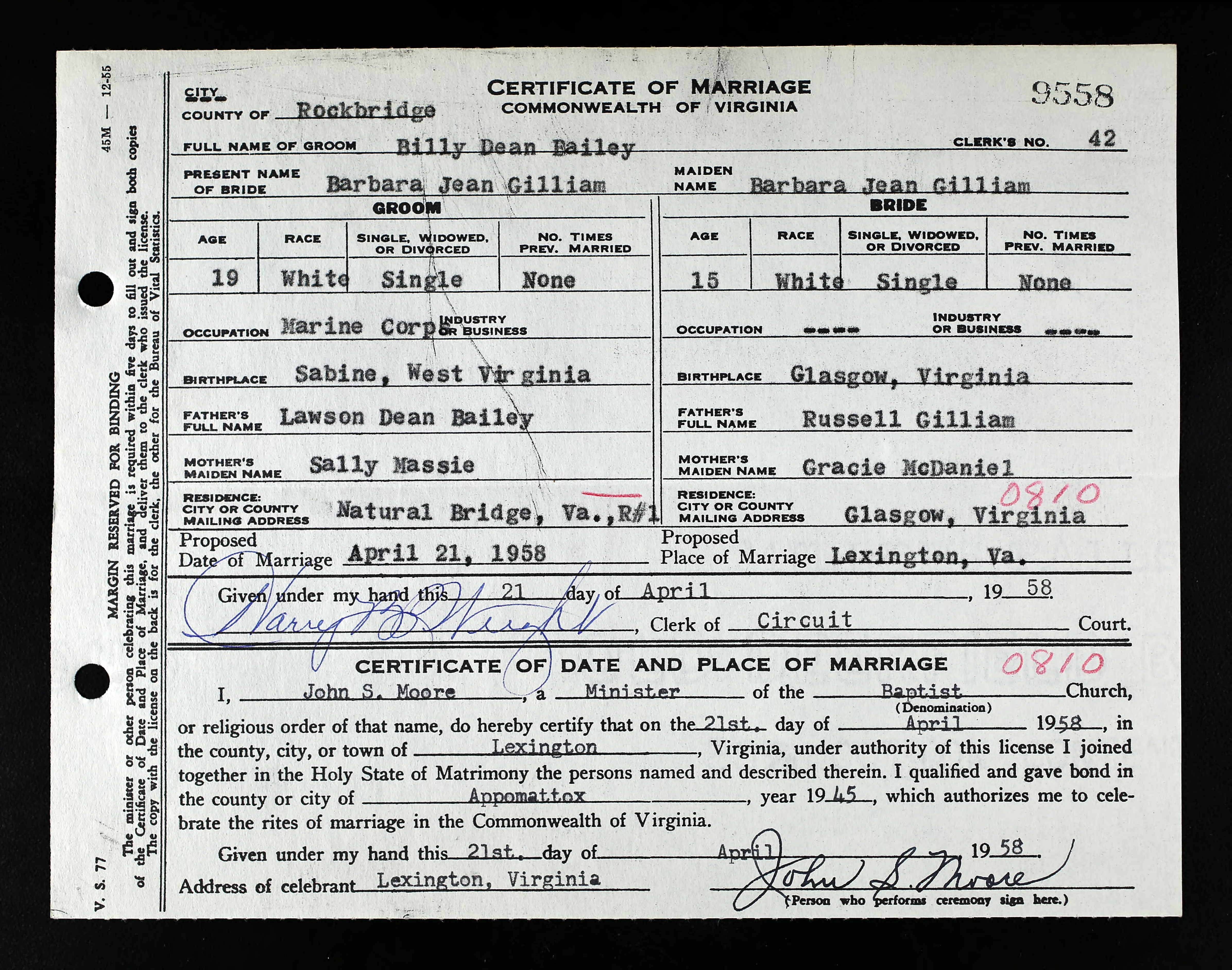 Virginia, U.S., Marriage Records, 1936-2014