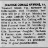 Beatrice Oswald Hawkins Obituary