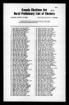 Canada, Voters Lists, 1935-1980