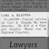 Carl A Kleppin Funeral Notice