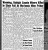 Carl Bailey - Killed in Mine Slate Fall Accident