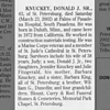 Donald J Knuckey Sr Obituary