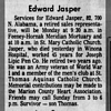 Edward F Jasper Obituary