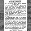 Eliza Eastin Polk Obituary