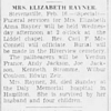 Elizabeth Ann Henning Rayner Death Obituary