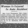 F. G. Maihack - Truck Strikes Auto, Injuring Woman
