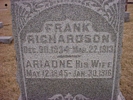 Frank Richardson & Ariadne - Double Headstone - 18939002_117664396160 Frank Richardson & Ariadne - Double Headstone - 18939002_117664396160