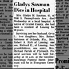 Gladys M Lehner Saxman Obituary