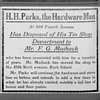 H H Parks Store Now F G Maihack's