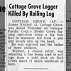 James J Whitted Killed in Log Accident