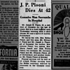 Joseph B Pisoni Obituary