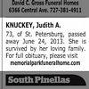 Judith A Ylinen Knuckey Obituary