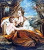 Lady Elizabeth, Countess of Carnarvon and her son Charles