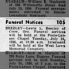 Lewis Lincoln Beezley Funeral Notice