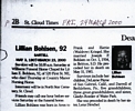 Lillian Emma Kriegel Bohlsen Obituary