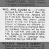 Louisa Carmelita Wagner Reid Funeral Services