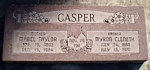 Mabel Minnie Taylor Casper Headstone