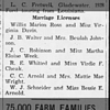 Marriage of R E Whitted / Virdie F Cheak - Marriage License Listing
