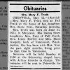 Mary Frances Harvey Obituary
