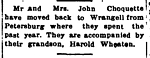 Mr and Mrs John Coquette Return to Wrangell Mr and Mrs John Coquette Return to Wrangell