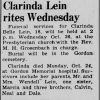 Newspapers.com - The Gordon Journal - 26 Oct 1960 - 1 Funeral Rites - Clarinda Lein