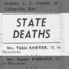 Newspapers.com - The Houston Chronicle - 22 Mar 1962 - 51 Death Notice - Sarah (Tishie) Shelton Sawyer