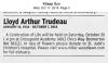 Obituary Lloyd Arthur Trudeau