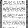 Obituary for Leigh Lockhart