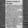 Obituary for Sylvester Gerads (Aged 70)