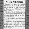 Obituary for Vordie Whitehead