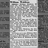 Obituary for William Waldron, 1853-1944 (Aged 90)