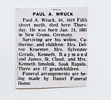 Paul Wruck-Obit