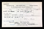 U.S. National Cemetery Interment Control Forms, 1928-1962