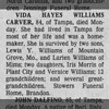 Vida Marie Hayes Williams Carver Obituary