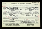 Virginia, Divorce Records, 1918-2014