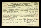 Virginia, Divorce Records, 1918-2014