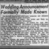 Wedding Announcement Formally Made Known
