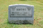 William Henry Amore & Mary Angeline Werts Headstone